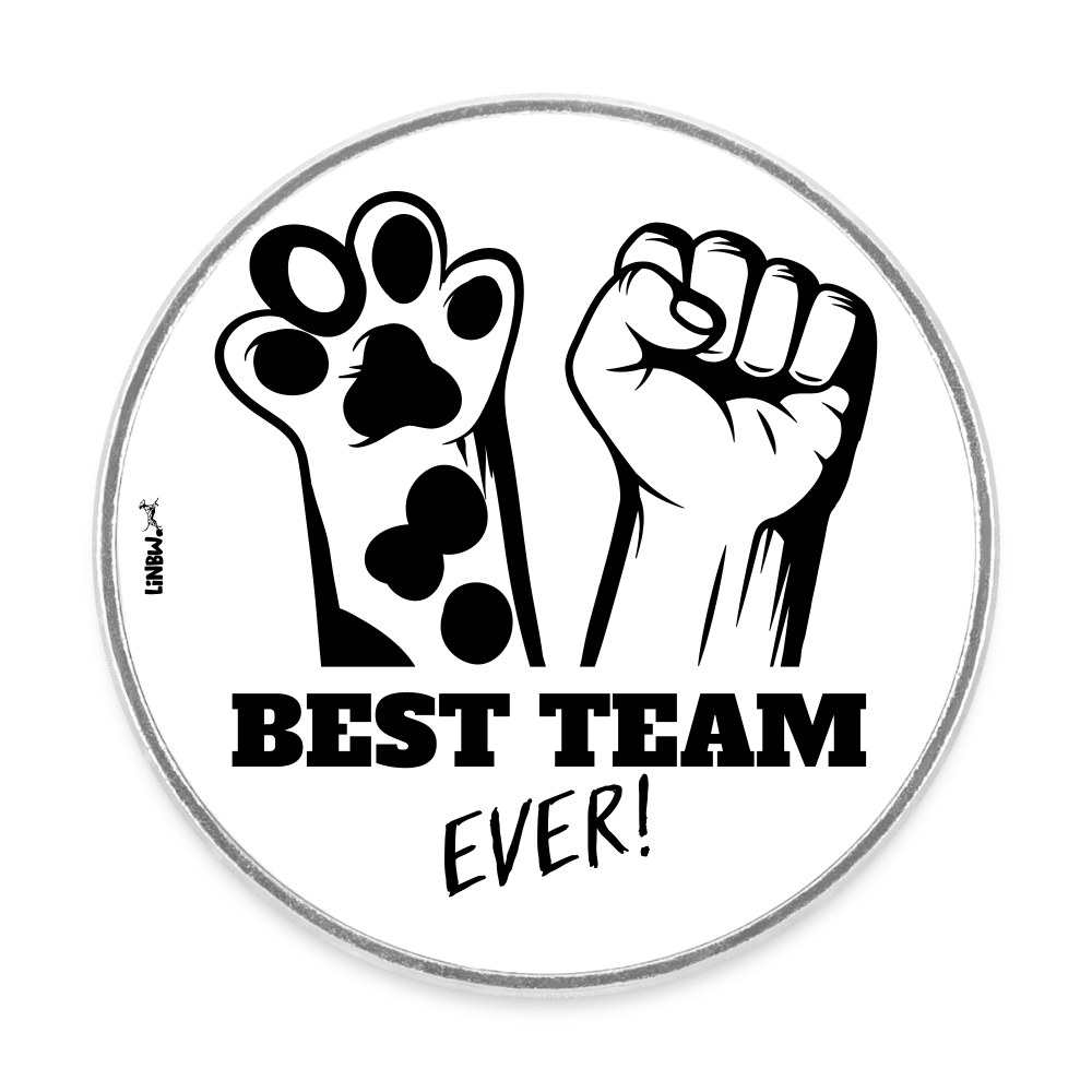Magnet „Best Team Ever!“ – Tierfreundschaft mit Power fürs Zuhause - Weiß