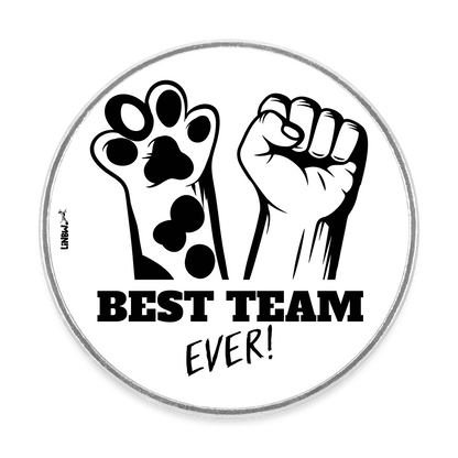 Magnet „Best Team Ever!“ – Tierfreundschaft mit Power fürs Zuhause - Weiß