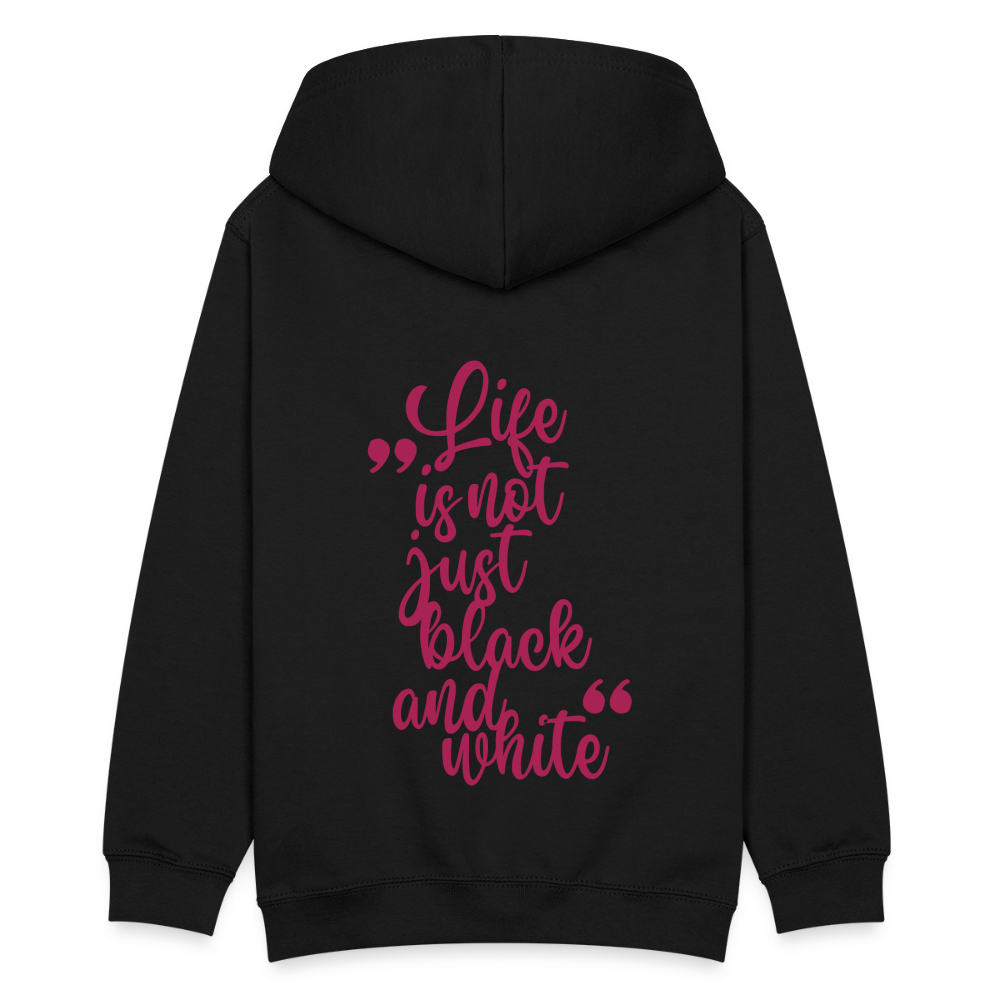 LiNBW. Kinder Hoodie Life is not just black and white - Schwarz