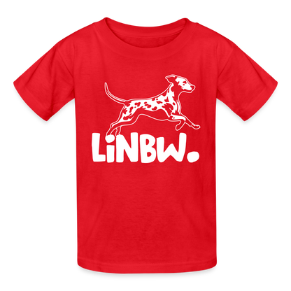 Kinder-T-Shirt – Dalmatiner-Logo „LiNBW.“ | Für kleine Fans mit Stil - Rot