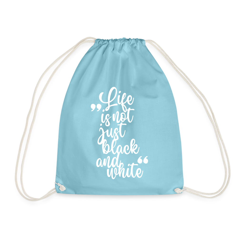 LiNBW. Turnbeutel Life is not just black and white - Aqua