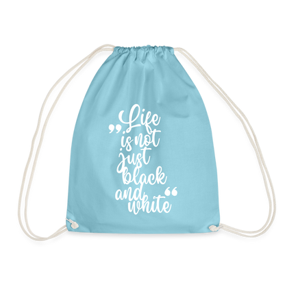 LiNBW. Turnbeutel Life is not just black and white - Aqua