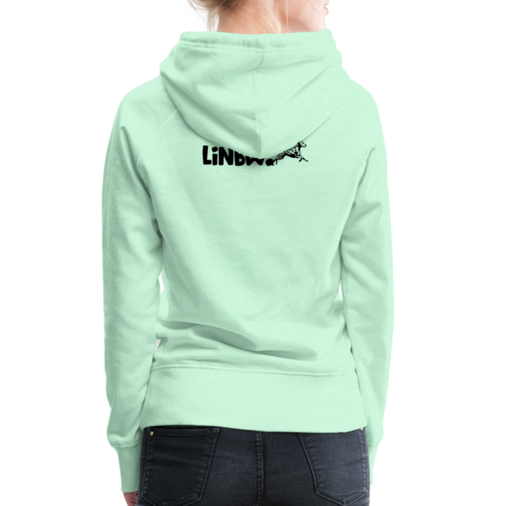 LiNBW. Frauen Hoodie Life is not just black and white - helles Mintgrün
