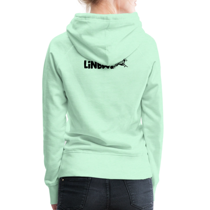LiNBW. Frauen Hoodie Life is not just black and white - helles Mintgrün