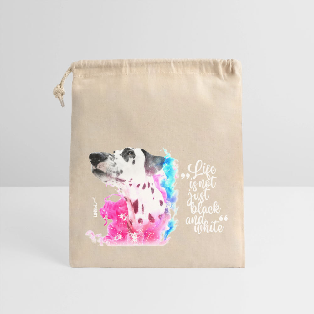 LiNBW. Baumwollbeutel Dalmatiner Life is not just black and white - Natur