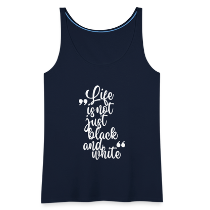 LiNBW. Frauen Tank-Top Life is not just black and white - Navy