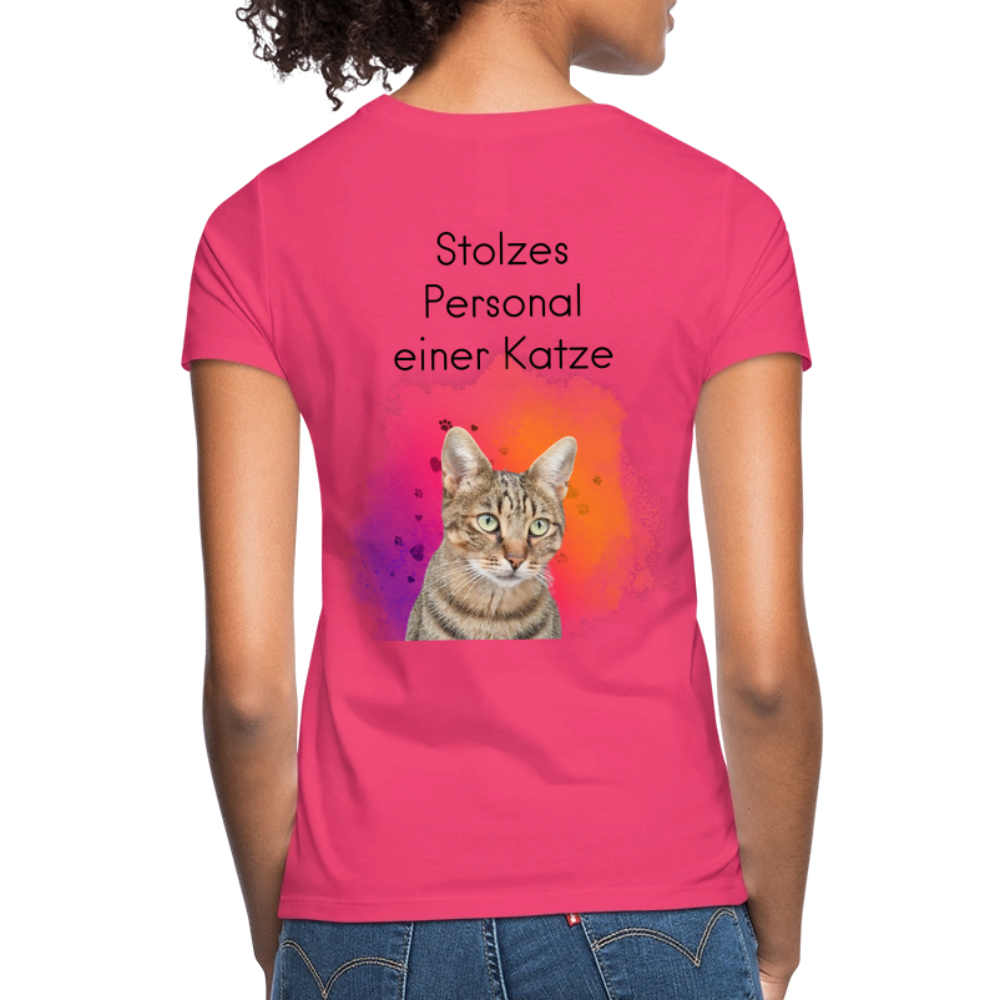 LiNBW. Frauen T-Shirt Stolzes Personal einer Katze - Azalea