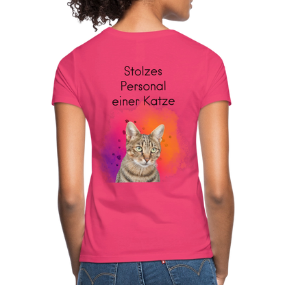 LiNBW. Frauen T-Shirt Stolzes Personal einer Katze - Azalea