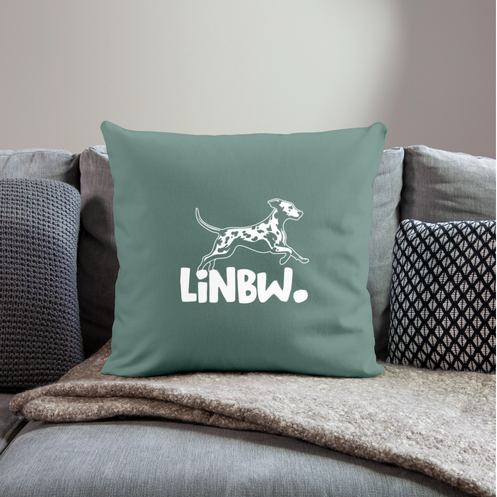 LiNBW. Kissen mit Füllung 45 x 45 cm - Tanngrün