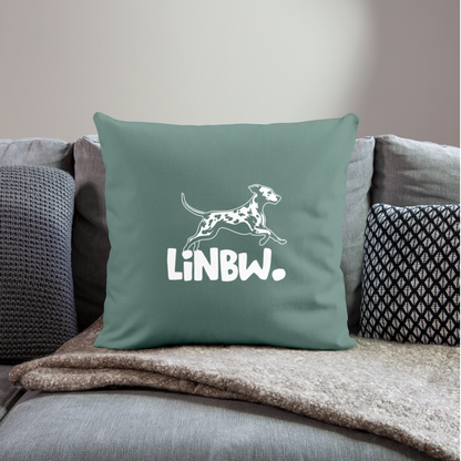 LiNBW. Kissen mit Füllung 45 x 45 cm - Tanngrün