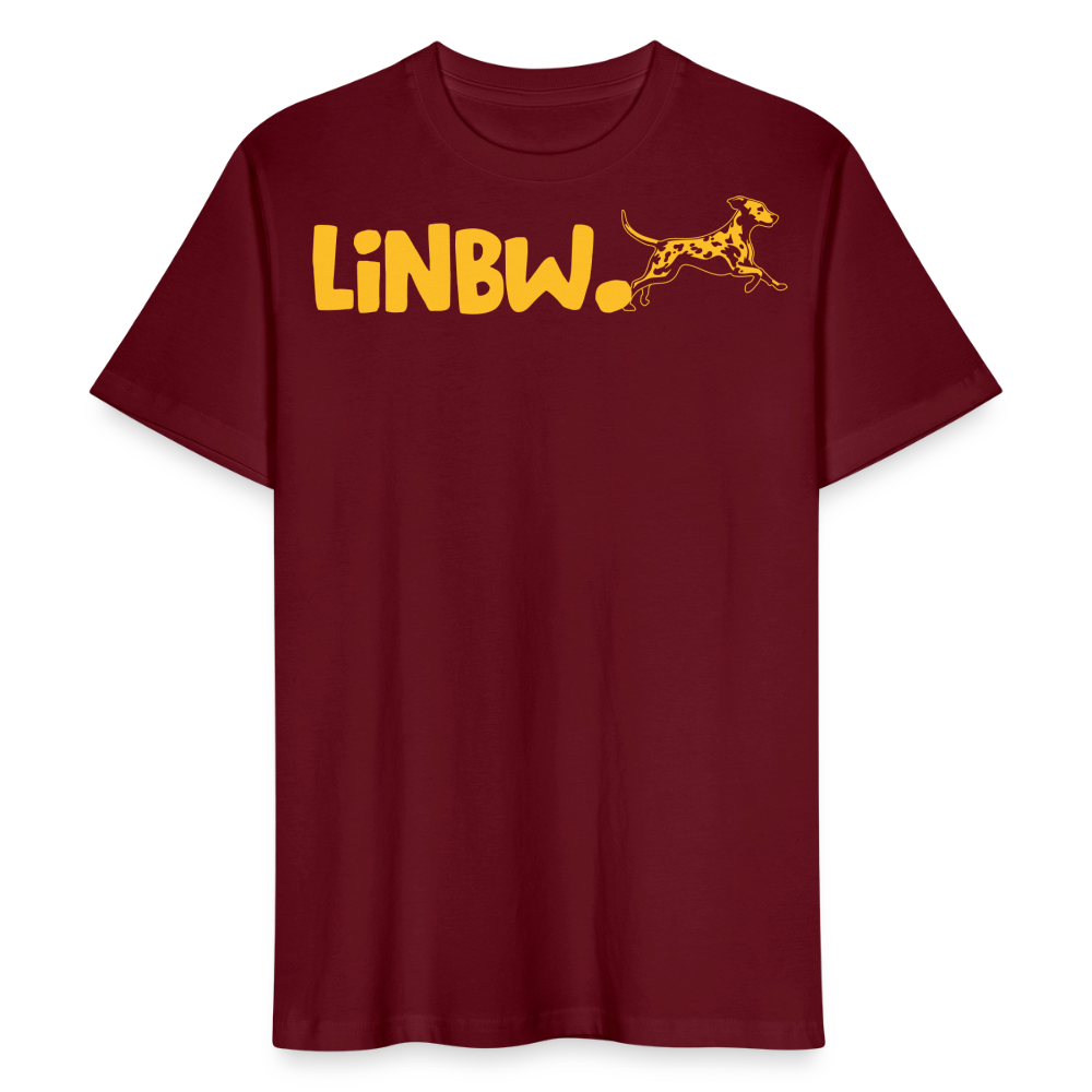 LiNBW. Männer T-Shirt Life is not just black and white - Burgunderrot