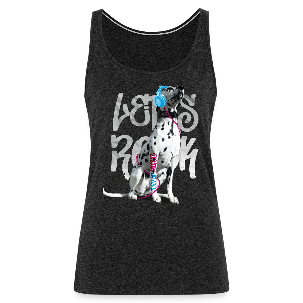 LiNBW. Frauen Tank-Top Dalmatiner Let's Rock - Anthrazit