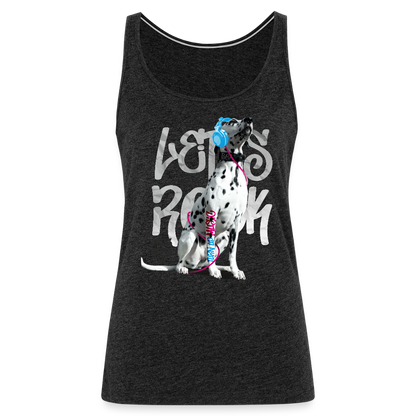 LiNBW. Frauen Tank-Top Dalmatiner Let's Rock - Anthrazit