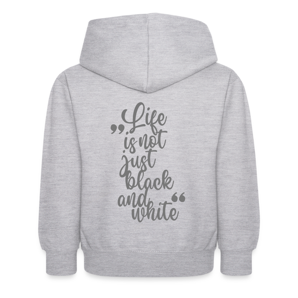 LiNBW. Kinder Hoodie Life is not just black and white - Hellgrau meliert