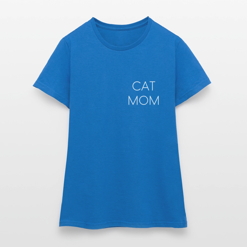 LiNBW. Frauen T-Shirt Stolzes Personal einer Katze - Royalblau