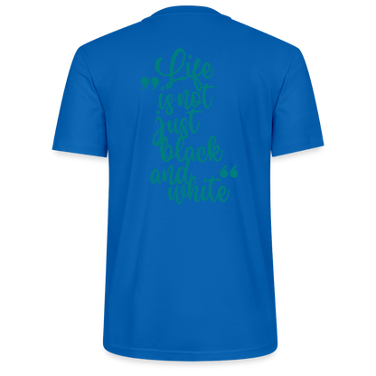 LiNBW. Männer T-Shirt Life is not just black and white - Pfauenblau