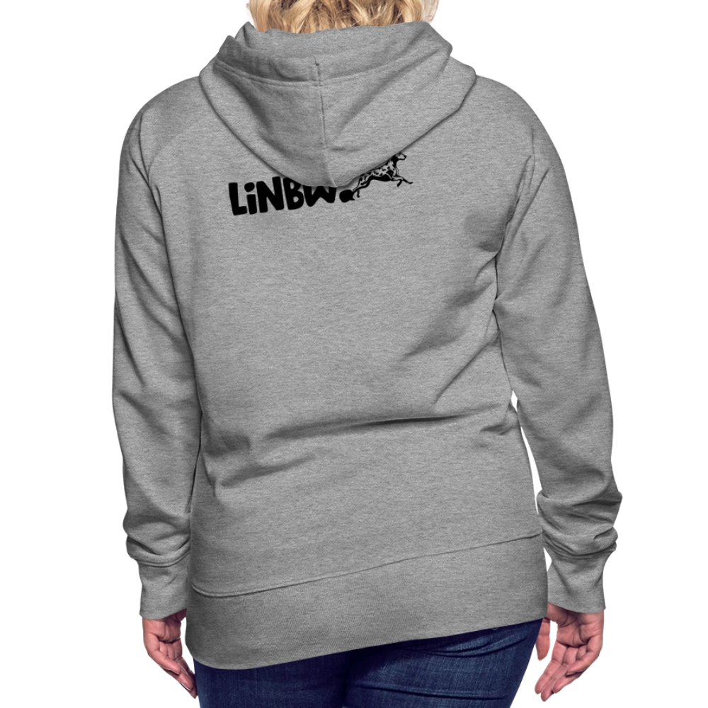 LiNBW. Frauen Hoodie Life is not just black and white - Grau meliert