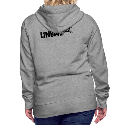 LiNBW. Frauen Hoodie Life is not just black and white - Grau meliert