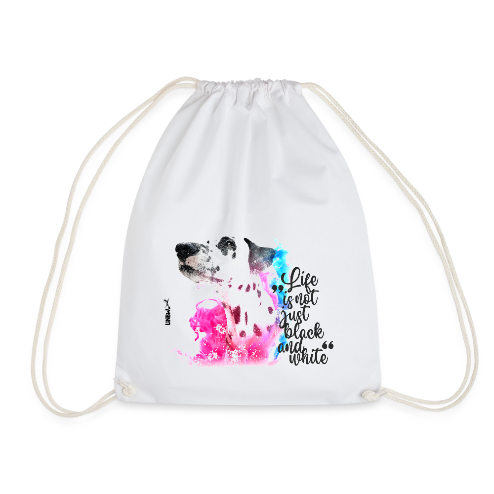 LiNBW. Turnbeutel Dalmatiner Life is not just black and white - Weiß