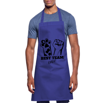 Kochschürze „Best Team Ever!“ – Mensch & Tier, unschlagbar vereint - Royalblau