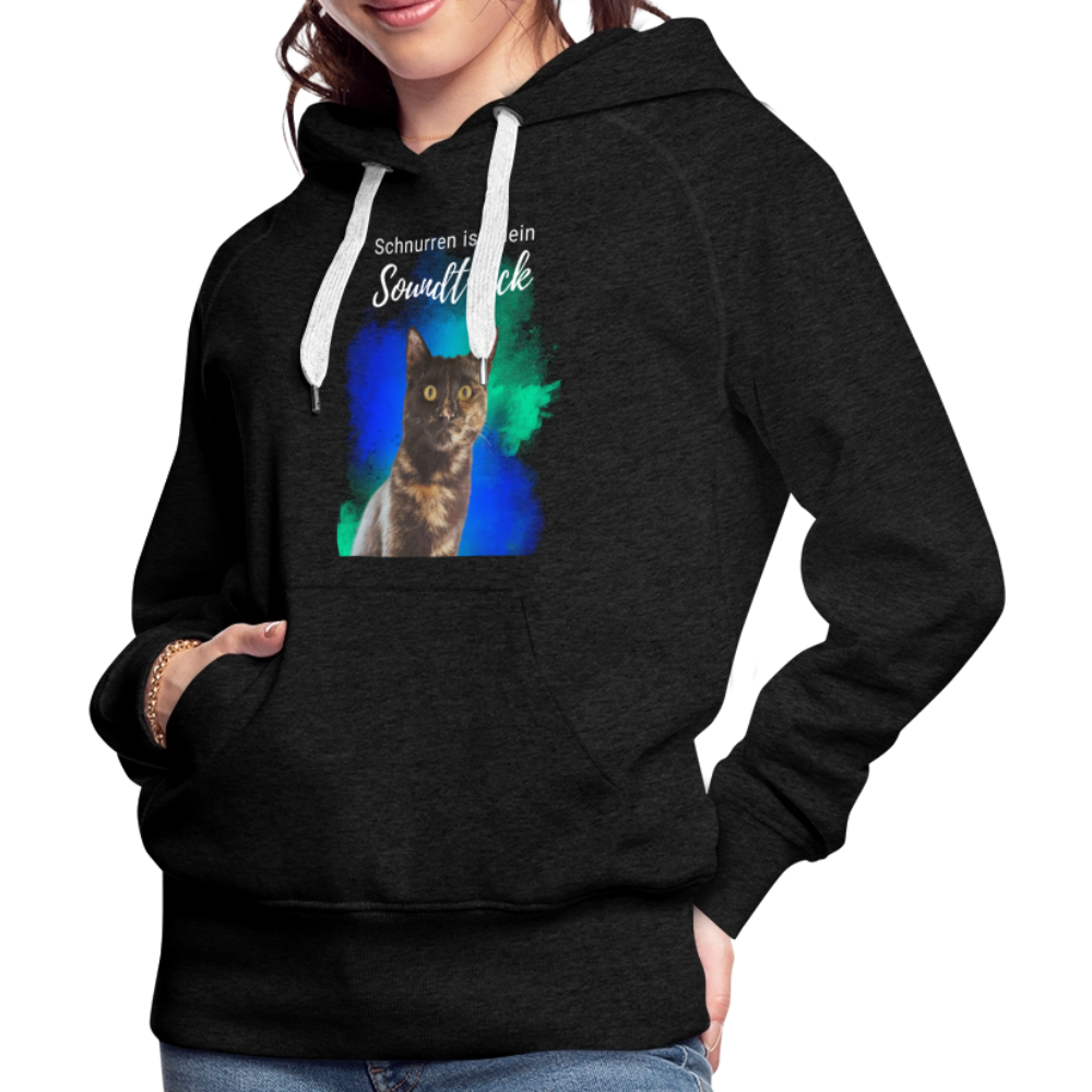 LiNBW.  Frauen Hoodie Schnurren ist mein Soundtrack - Anthrazit
