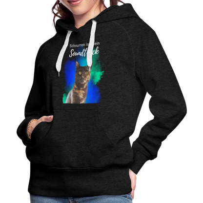 LiNBW.  Frauen Hoodie Schnurren ist mein Soundtrack - Anthrazit