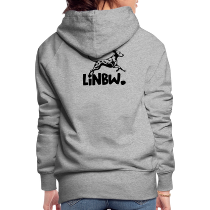 LiNBW. Frauen Hoodie Dalmatiner Life is not just black and white - Grau meliert
