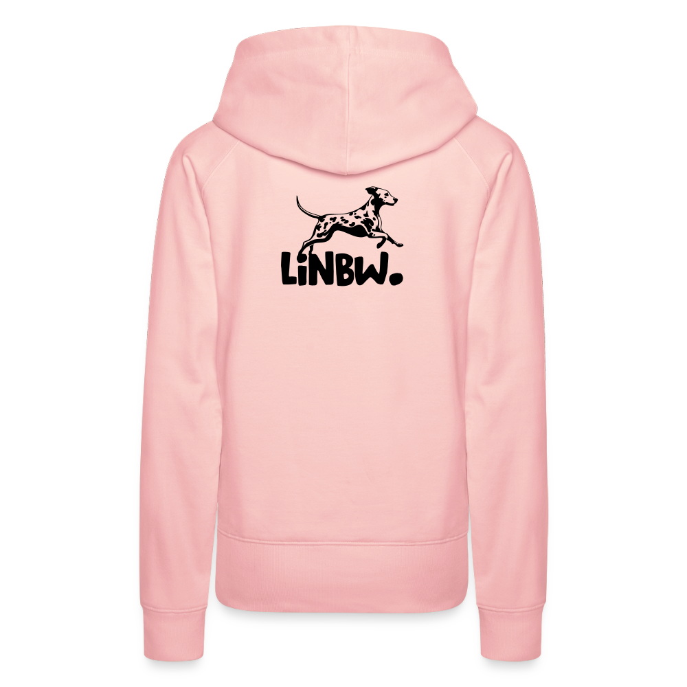 LiNBW. Frauen Hoodie Dalmatiner Life is not just black and white - Kristallrosa