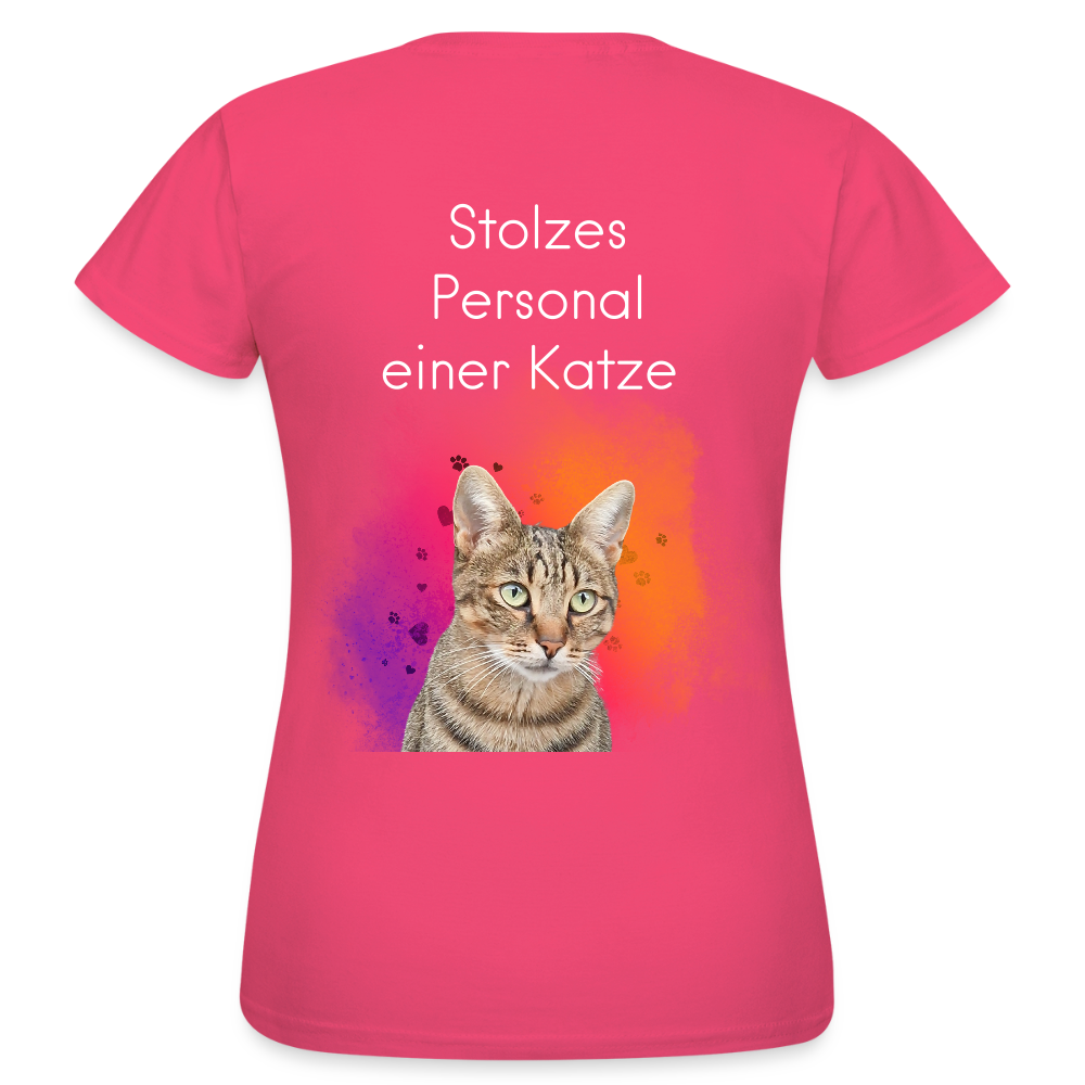 LiNBW. Frauen T-Shirt Stolzes Personal einer Katze - Azalea