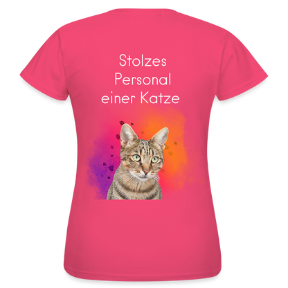 LiNBW. Frauen T-Shirt Stolzes Personal einer Katze - Azalea