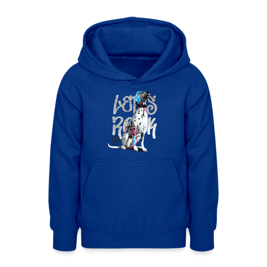 LiNBW. Teenager Hoodie Dalmatiner Let's Rock - Royalblau