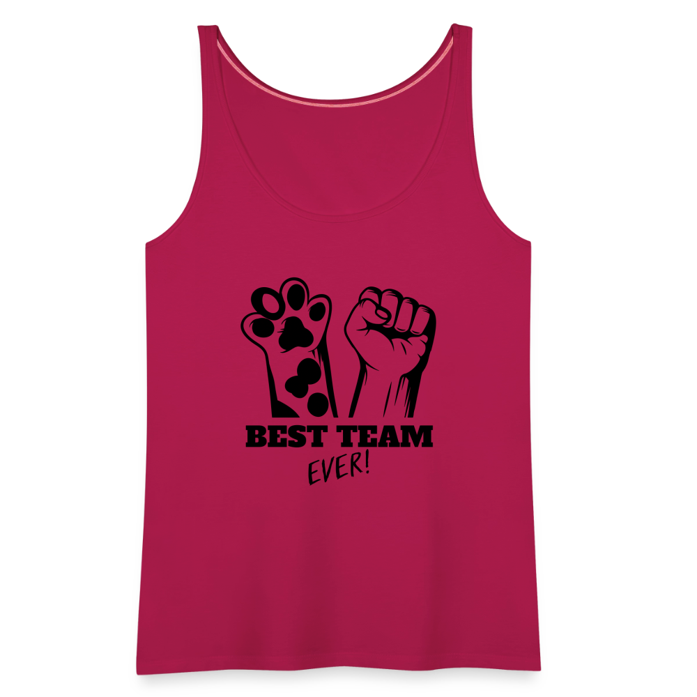 LiNBW. Frauen Tank-Top Best Team Ever - dunkles Pink