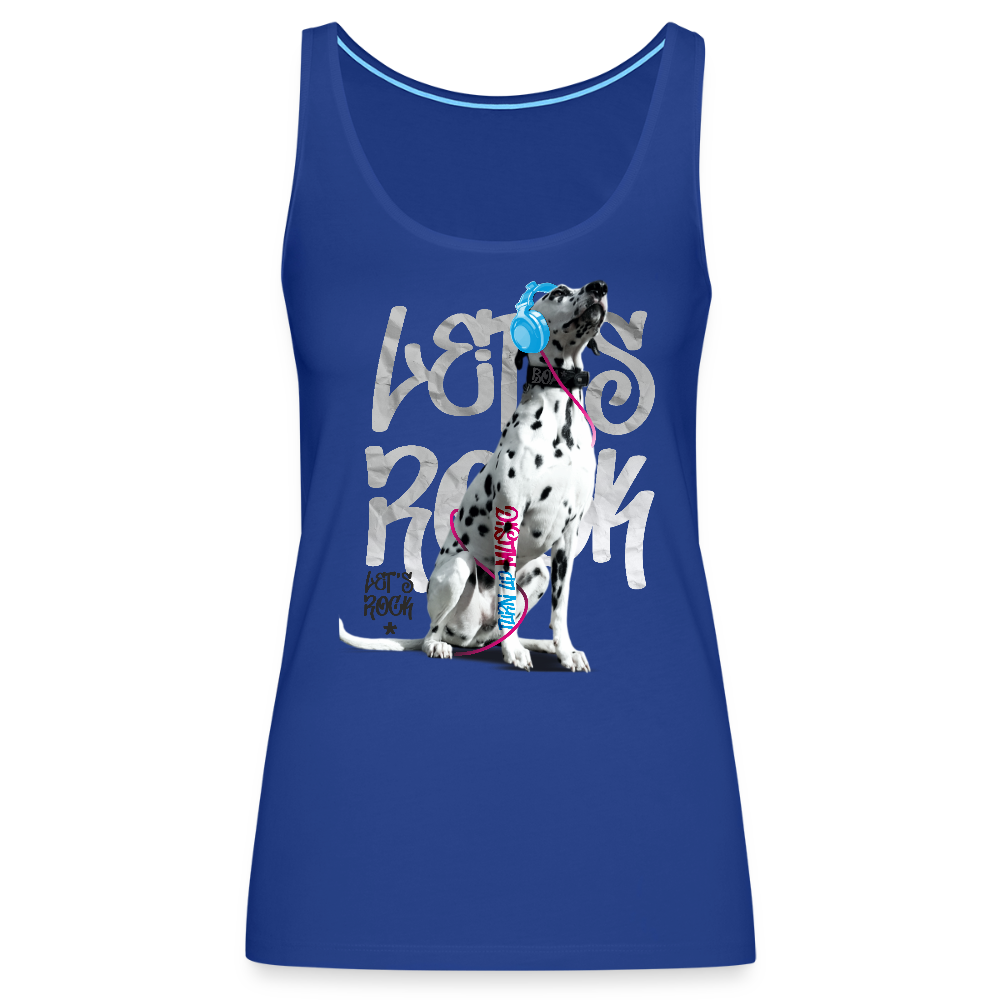 LiNBW. Frauen Tank-Top Dalmatiner Let's Rock - Königsblau