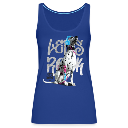 LiNBW. Frauen Tank-Top Dalmatiner Let's Rock - Königsblau