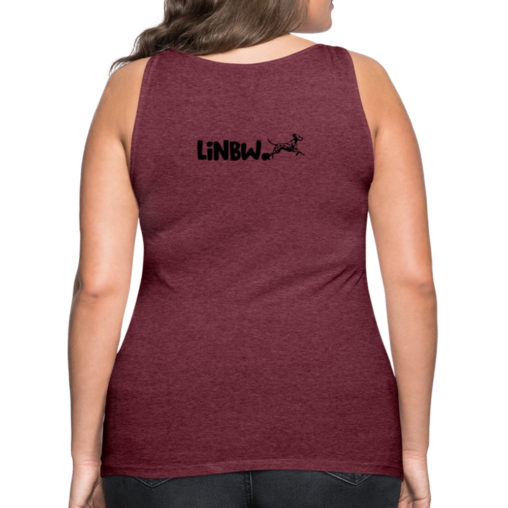 LiNBW. Frauen Tank-Top Life is not just black and white - Bordeauxrot meliert
