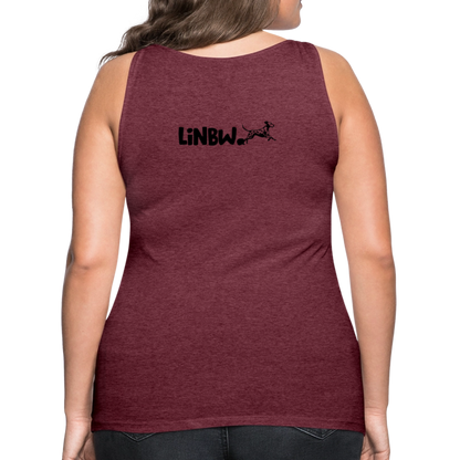 LiNBW. Frauen Tank-Top Life is not just black and white - Bordeauxrot meliert