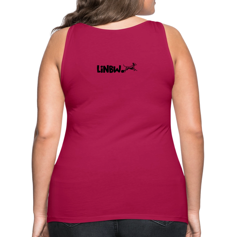 LiNBW. Frauen Tank-Top Dalmatiner Life is not just black and white - dunkles Pink