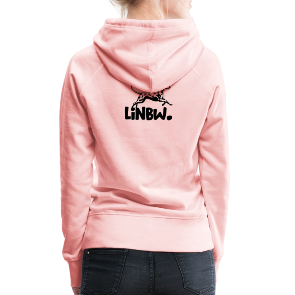 LiNBW. Frauen Hoodie Dalmatiner Life is not just black and white - Kristallrosa