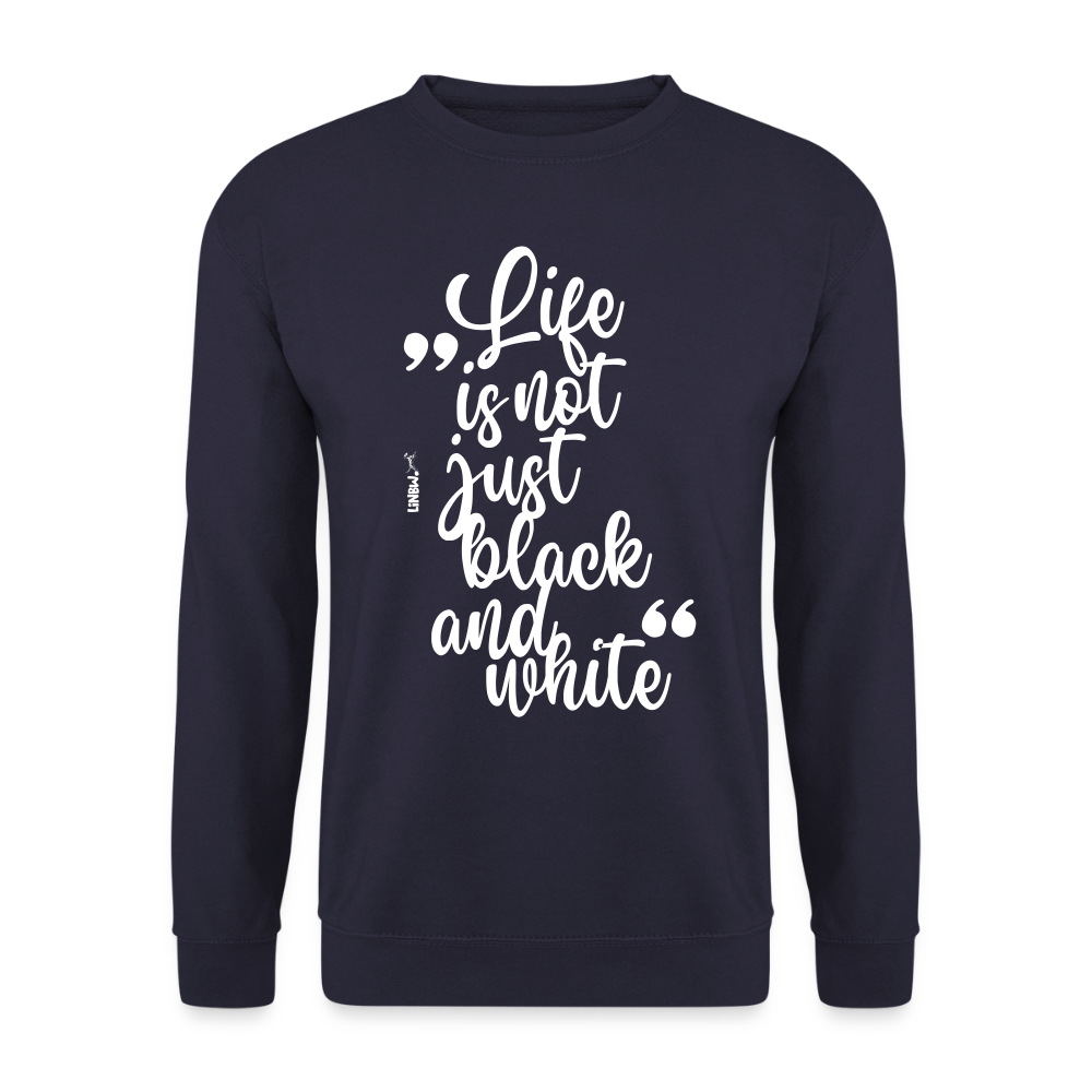 LiNBW. Männer Pullover Life is not just black and white - Navy
