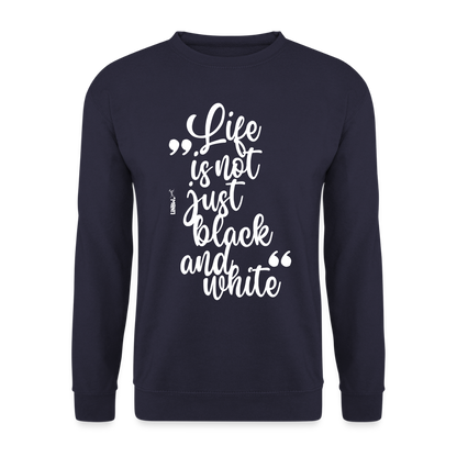 LiNBW. Männer Pullover Life is not just black and white - Navy