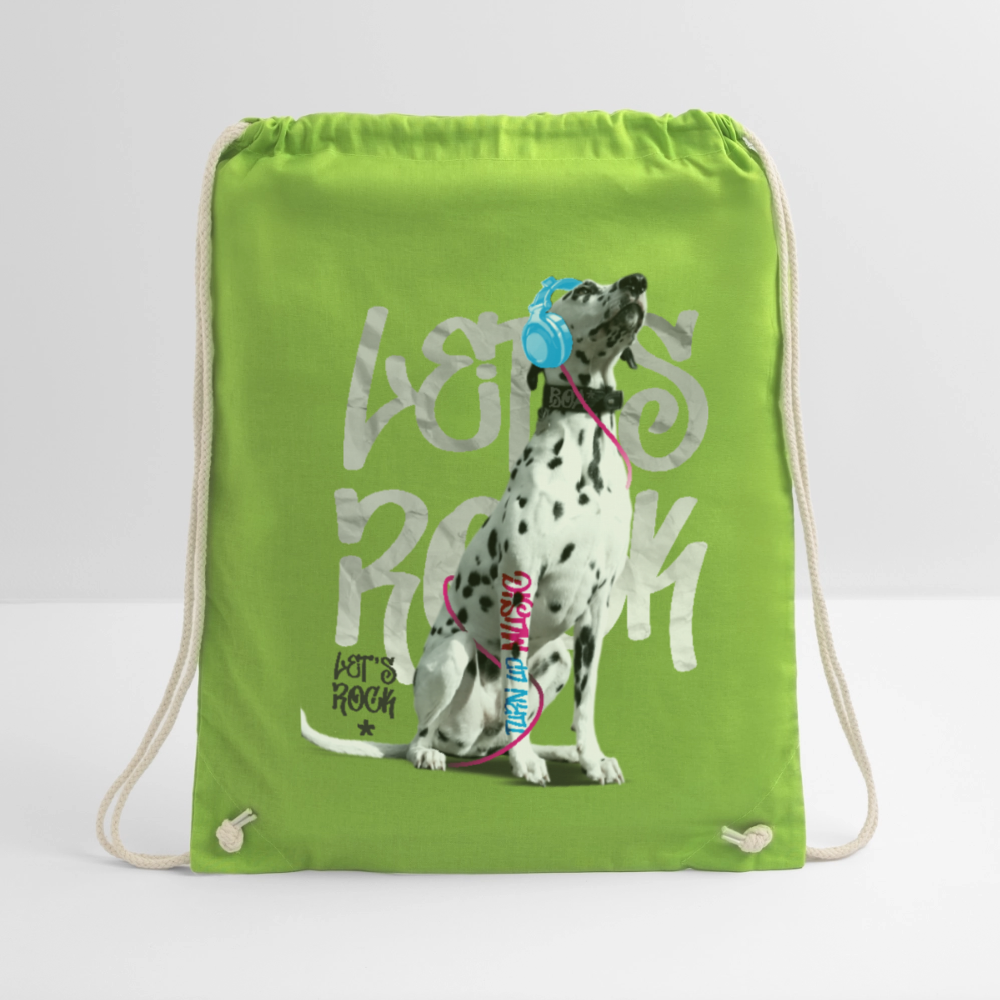 LiNBW. Turnbeutel Dalmatiner Let´s Rock - Neongrün