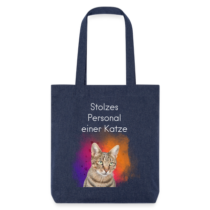 LiNBW. Stoffbeutel Stolzes Personal einer Katze - melange Blue