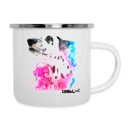 LiNBW. Emaille-Tasse Dalmatiner Life is not just black and white - Weiß