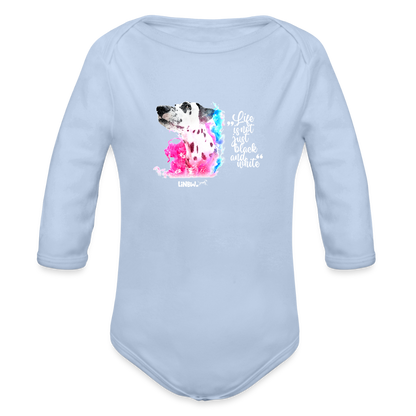 Baby-Body „Life is not just black and white – mit Dalmatiner Boa“ - Sky