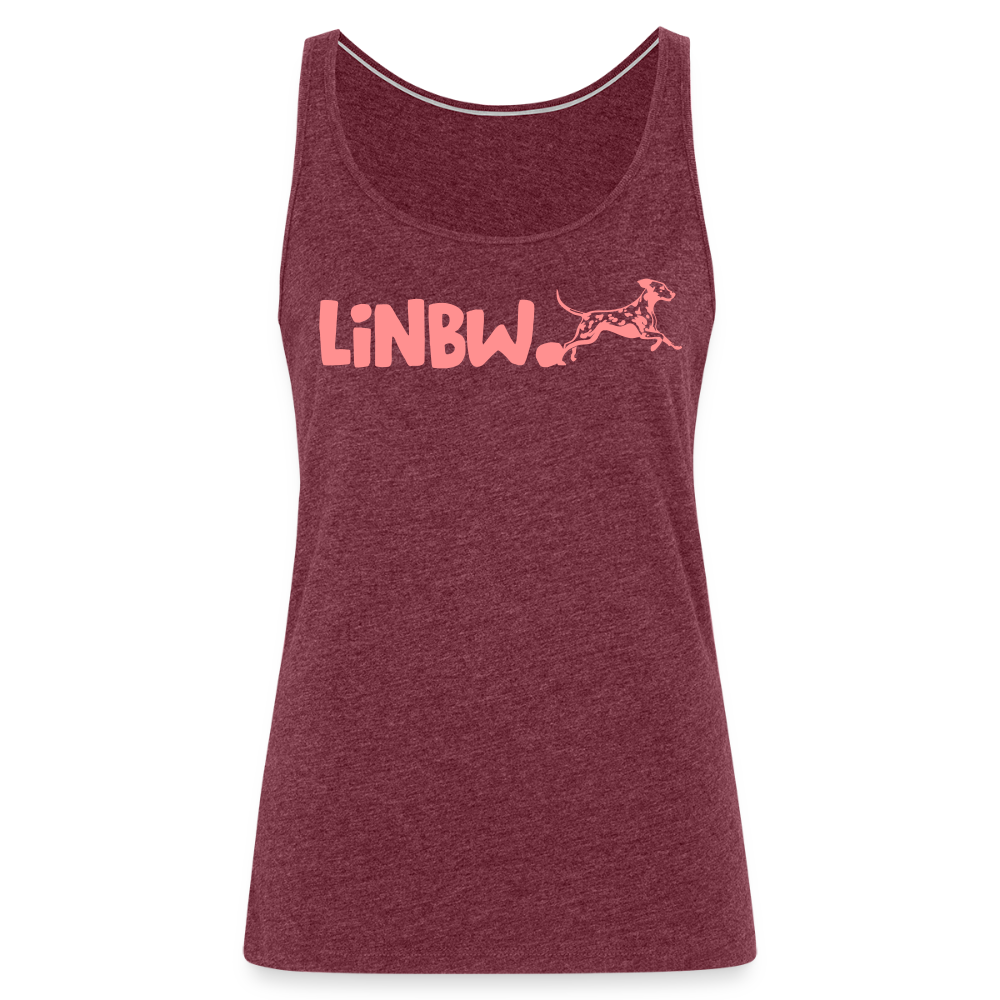 LiNBW. Frauen Tank-Top Life is not just black and white - Bordeauxrot meliert