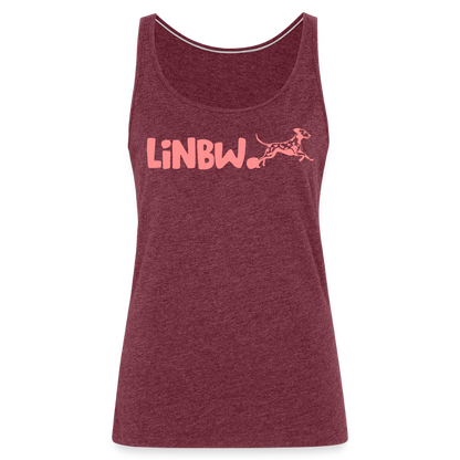 LiNBW. Frauen Tank-Top Life is not just black and white - Bordeauxrot meliert