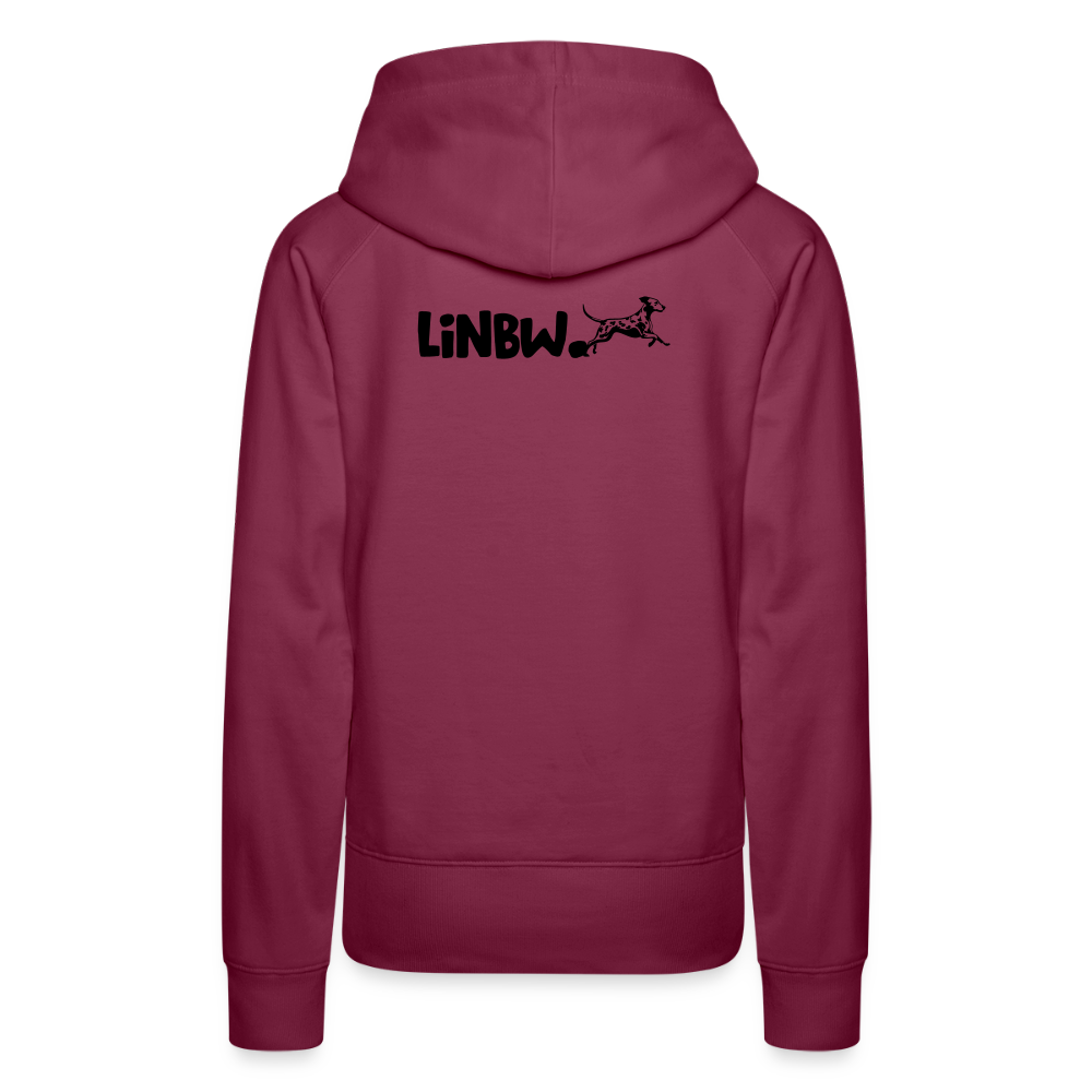 LiNBW. Frauen Hoodie Life is not just black and white - Bordeaux