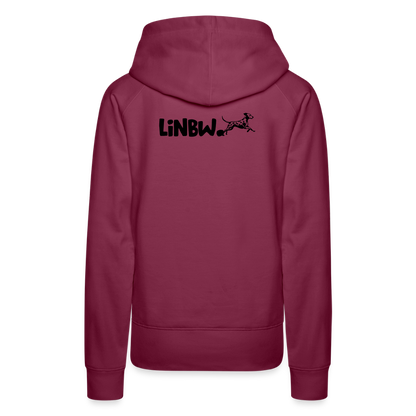 LiNBW. Frauen Hoodie Life is not just black and white - Bordeaux