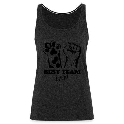 LiNBW. Frauen Tank-Top Best Team Ever - Anthrazit