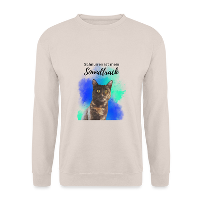 LiNBW. Männer Pullover Schnurren ist mein Soundtrack - Sand